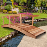 12-Foot Cedar Garden Bridge With Side Rails