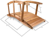 8-foot Cedar Garden Bridge With Side Rails