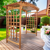 8-Ft Cedar Pagoda Garden Wedding Arbor