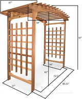8-Ft Cedar Pagoda Garden Wedding Arbor