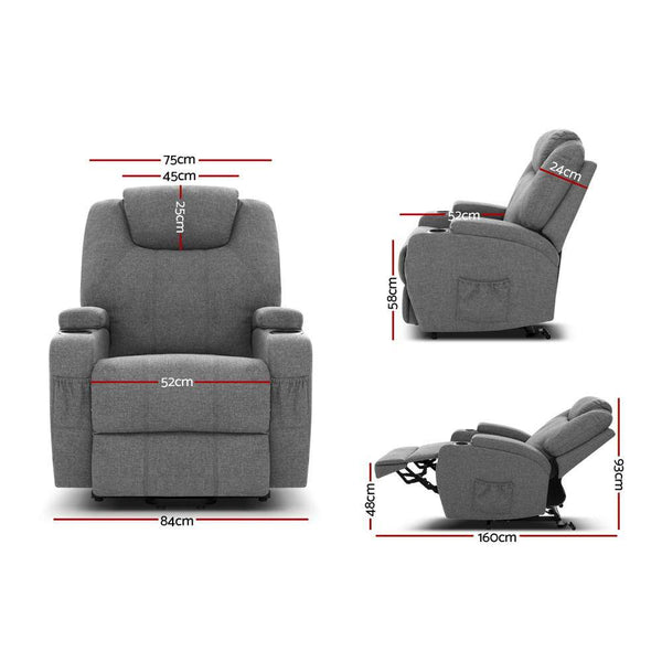 Electric Heated Lift Massage Recliner Chair | SoBo Worldwide Recovery & Wellness