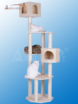 Real Wood Premium Scots Pine 85-Inch Cat Tree with Five Level